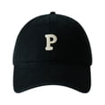 thumbnail image 1 of Unisex Embroidery P Letter Print Extended Brim Adjustable Baseball Hat Sunscreen Visor Sun Hat Fashion Accessories, 1 of 7