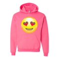 thumbnail image 1 of Unisex Emoji Heart-Shaped Eyes Hoodie Sweatshirt, 1 of 5