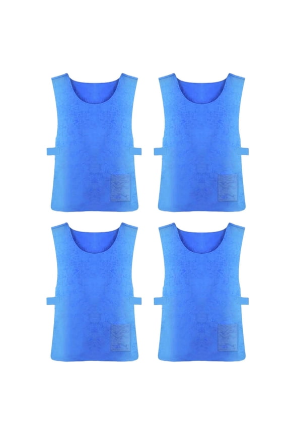Unisex Evaporative Ice Cooling Vest,Instant Cooling PVA Mesh Work Vest, Water Activated Reusable Heat Relief Jacket with Side Pockets for Construction Cycling Fishing Chef Summer Sunstroke Prevention