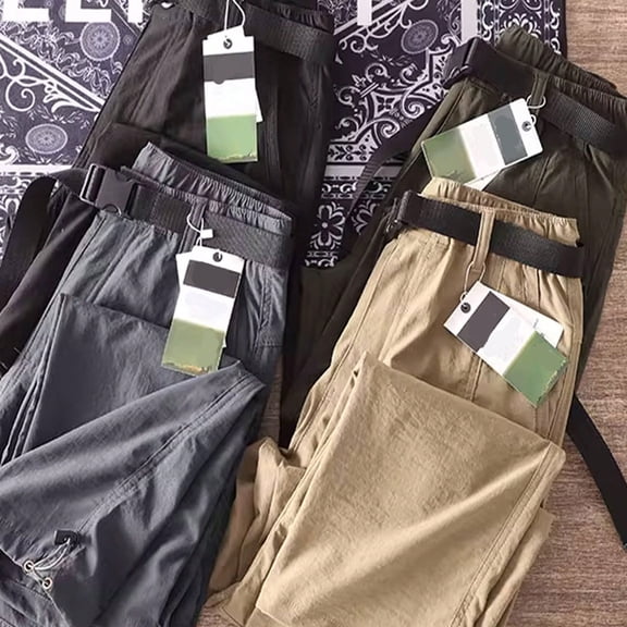 Unisex Everyday Utility Pants, Multi-Pocket Straight Leg Casual Outdoor Trousers