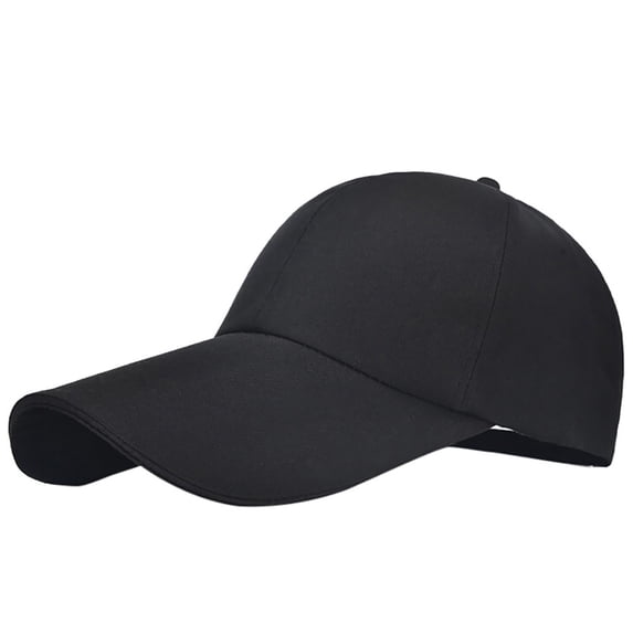 Unisex Extended Brim Baseball Cap, Solid Color High Street Adjustable Hat