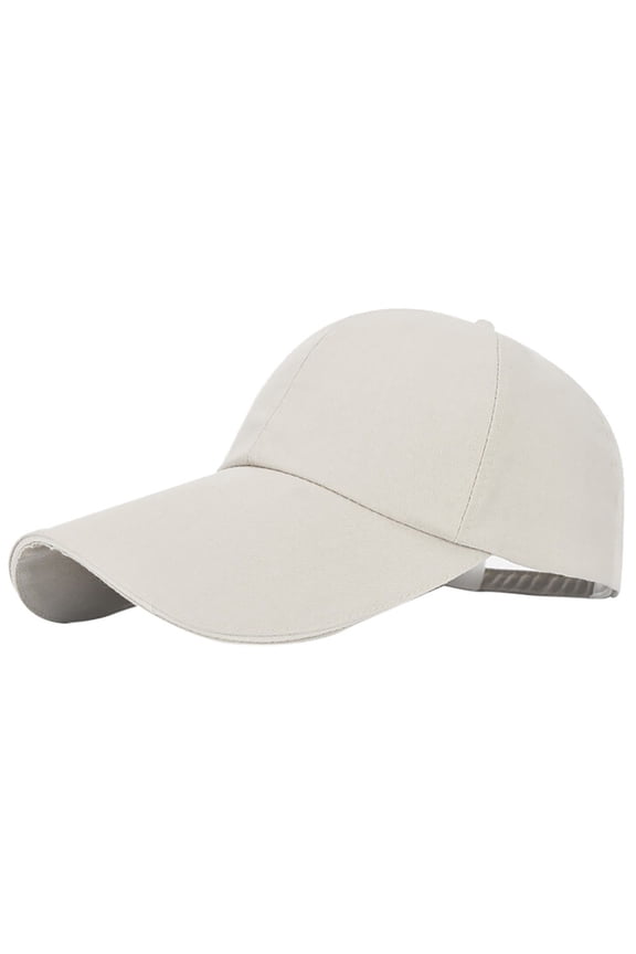 Unisex Extended Brim Baseball Cap, Solid Color High Street Adjustable Hat