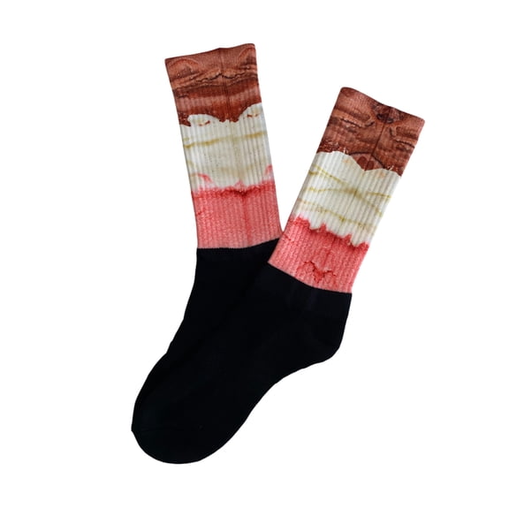 Unisex Extra Large Sole Food Neapolitan Ice Cream Sublimated Socks by Thread Pros