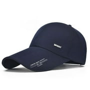 Unisex Extra Long Bill Baseball Cap Adjustable Sun Hat Large Visor Anti-UV for Outdoor Sports Fishing Hat Canvas Hat