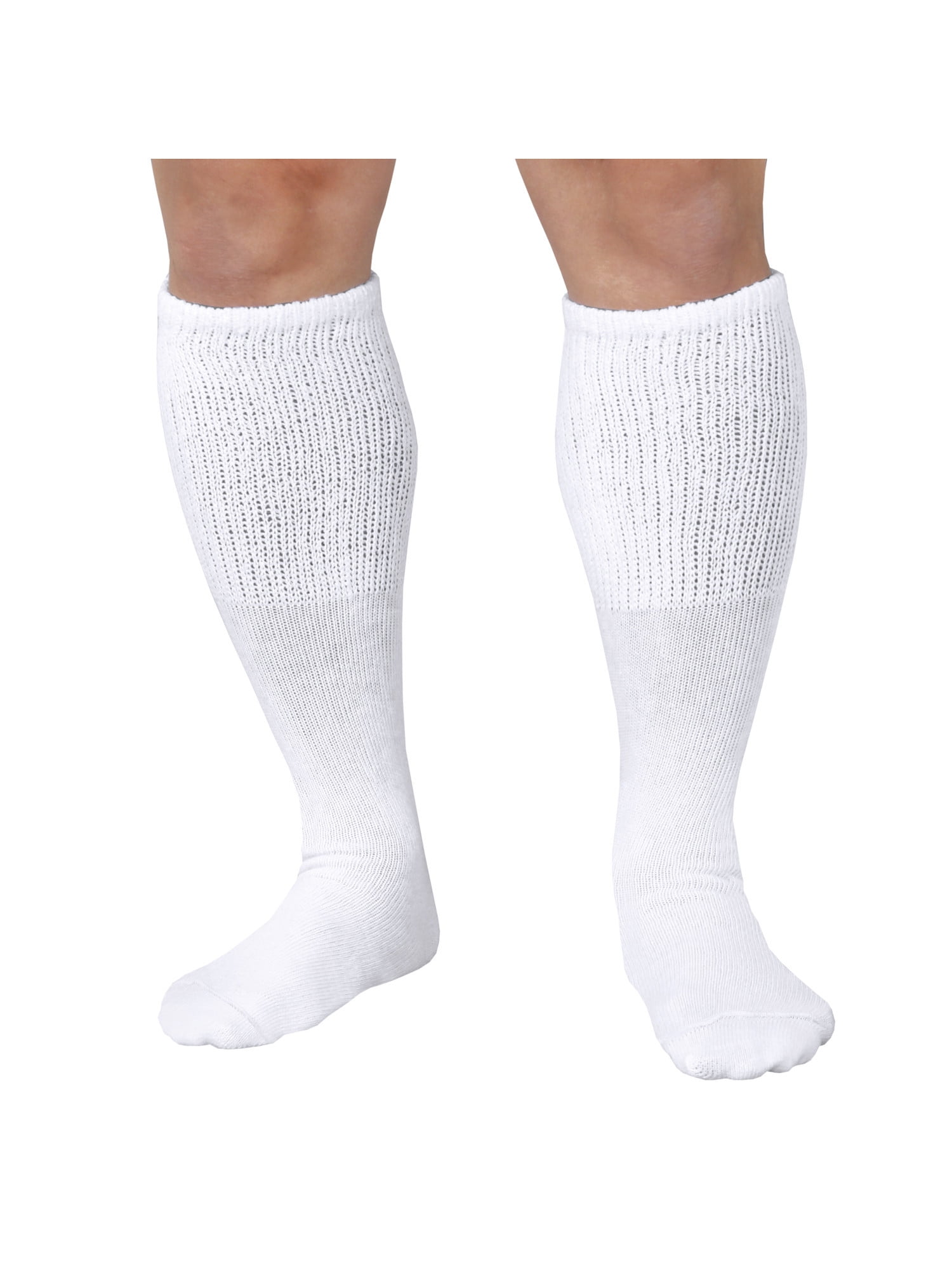 Unisex Extra Wide Diabetic Tube Socks 3 Pairs Fit Up To 4E/6E Foot