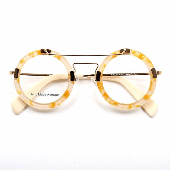 Unisex Eyeglasses Frames Vintage Round Glasses Thick Round Rim Acetate Eyeglasses