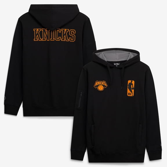 Unisex FISLL Black New York Knicks Logoman Shadow Collection Pullover Hoodie