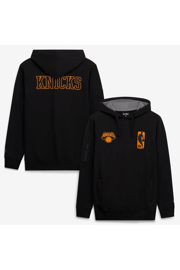 Unisex FISLL Black New York Knicks Logoman Shadow Collection Pullover Hoodie