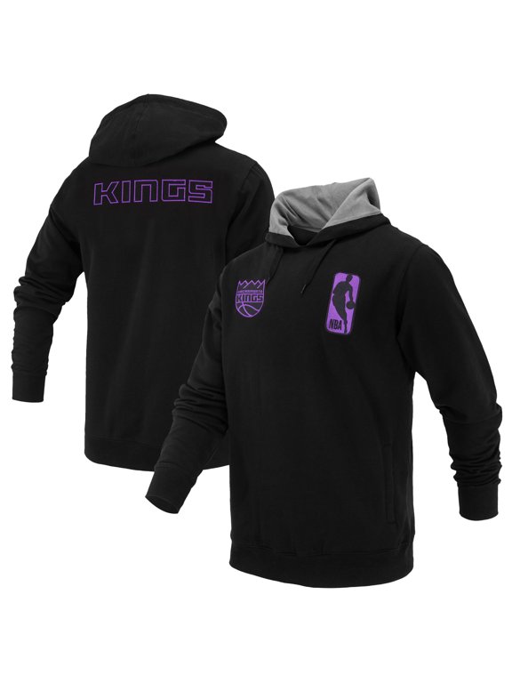 Unisex FISLL Black Sacramento Kings Logoman Shadow Collection Pullover Hoodie