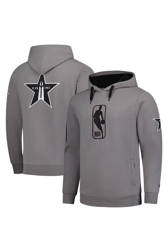 Unisex FISLL Gray NBA Events Logoman Shadow Collection Pullover Hoodie