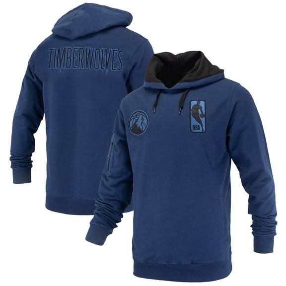 Unisex FISLL Navy Minnesota Timberwolves Logoman Shadow Collection Pullover Hoodie