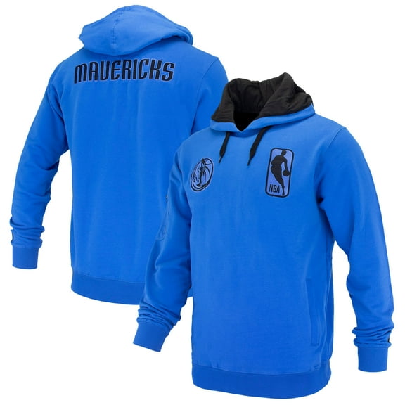 Unisex FISLL Royal Dallas Mavericks Logoman Shadow Collection Pullover Hoodie