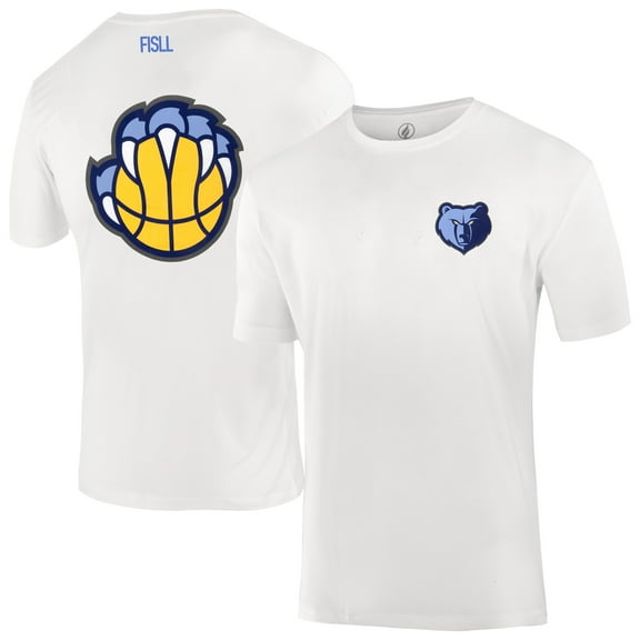 Unisex-FISLL White Memphis Grizzlies Burst Logo T-Shirt