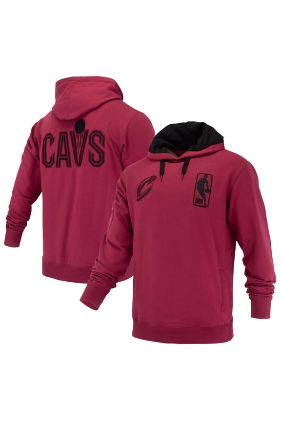 Unisex FISLL Wine Cleveland Cavaliers Logoman Shadow Collection Pullover Hoodie