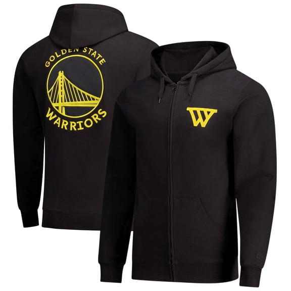 Unisex FISLL x Benny Gold Black Golden State Warriors Statement Edition Full-Zip Hoodie