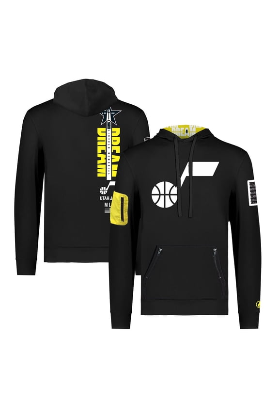 Unisex FISLL x Black History Collection Black Utah Jazz Pullover Hoodie