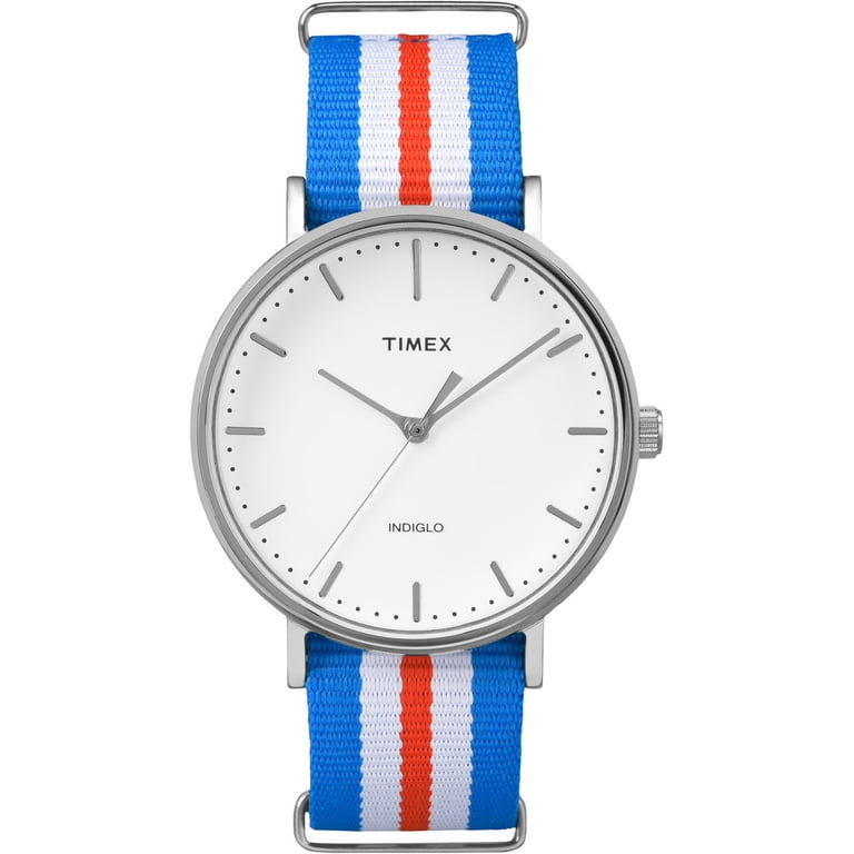 Unisex Fairfield 41 Watch, Orange/Blue/White Nylon Slip-Thru  display picture 3