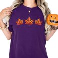 thumbnail image 1 of Unisex Fall Maple Leaves T-Shirt – Casual Crew Neck Graphic Tee, 1 of 2