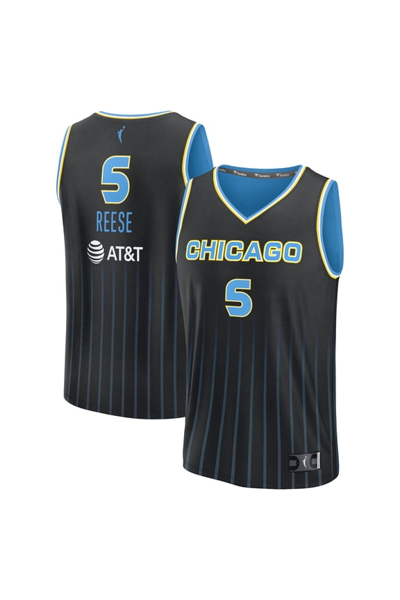 Youth Fanatics Angel Reese Black Chicago Sky Explorer Edition Fast Break Replica Jersey