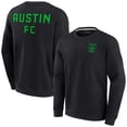 thumbnail image 1 of Unisex Fanatics Black Austin FC Super Soft Pullover Crew Sweatshirt, 1 of 3