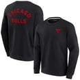 thumbnail image 1 of Unisex Fanatics Black Chicago Bulls Super Soft Pullover Crew Sweatshirt, 1 of 3