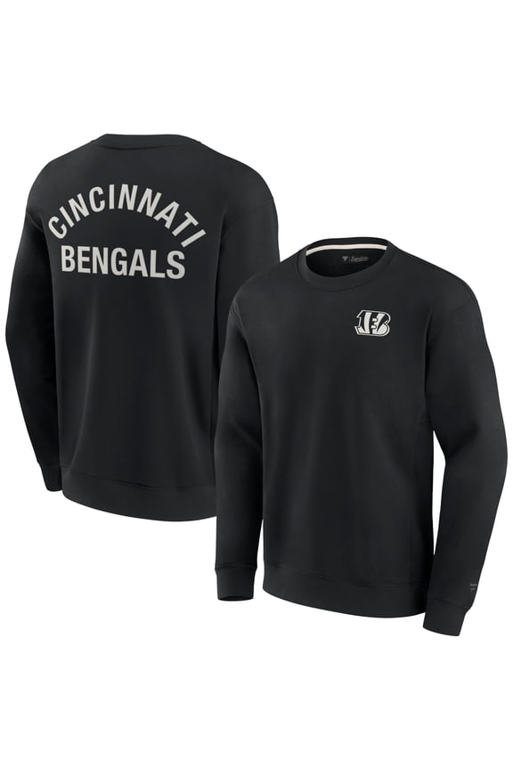 Unisex Fanatics Black Cincinnati Bengals Elements Super Soft Pullover Sweatshirt