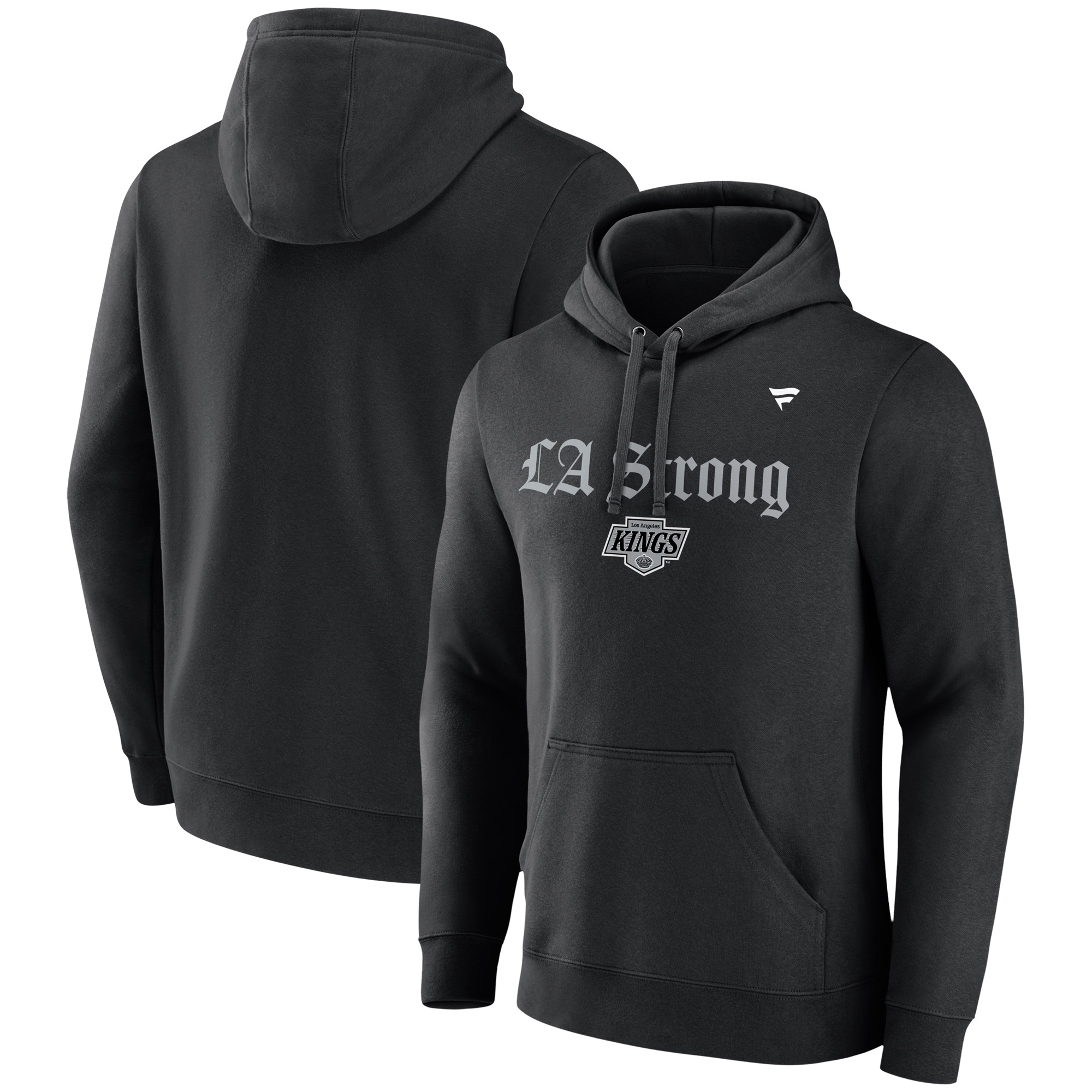 Unisex Fanatics  Black Los Angeles Kings LA Strong Fleece Pullover Hoodie
