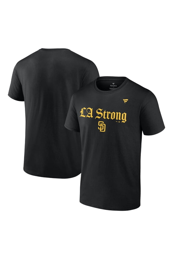 Unisex Fanatics Black San Diego Padres LA Strong T-Shirt