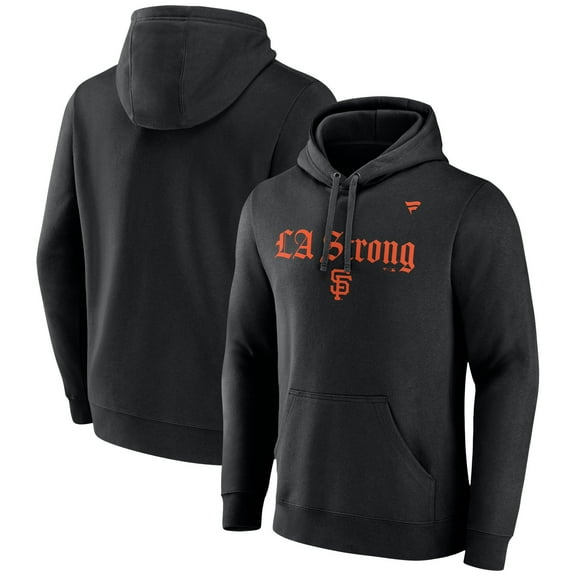 Unisex Fanatics Black San Francisco Giants LA Strong Fleece Pullover Hoodie