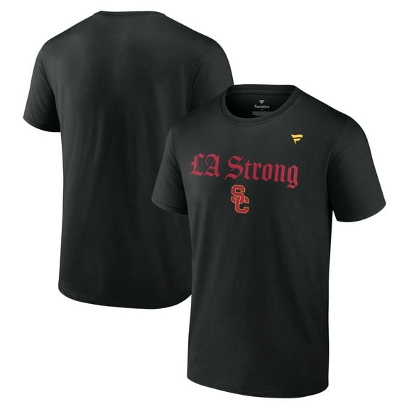 Unisex Fanatics Black USC Trojans LA Strong T-Shirt