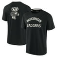 thumbnail image 1 of Unisex Fanatics Black Wisconsin Badgers Elements Super Soft Short Sleeve T-Shirt, 1 of 3
