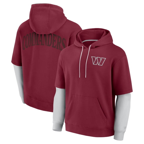 Unisex Fanatics Burgundy Washington Commanders Sleek Elements Pullover Hoodie