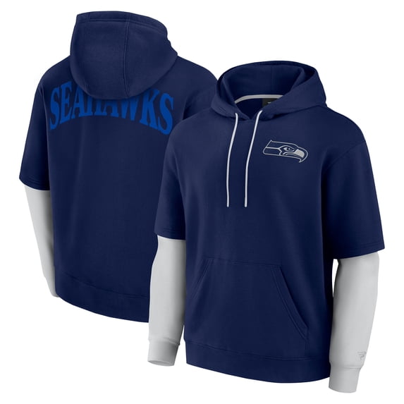 Unisex Fanatics College Navy Seattle Seahawks Sleek Elements Pullover Hoodie
