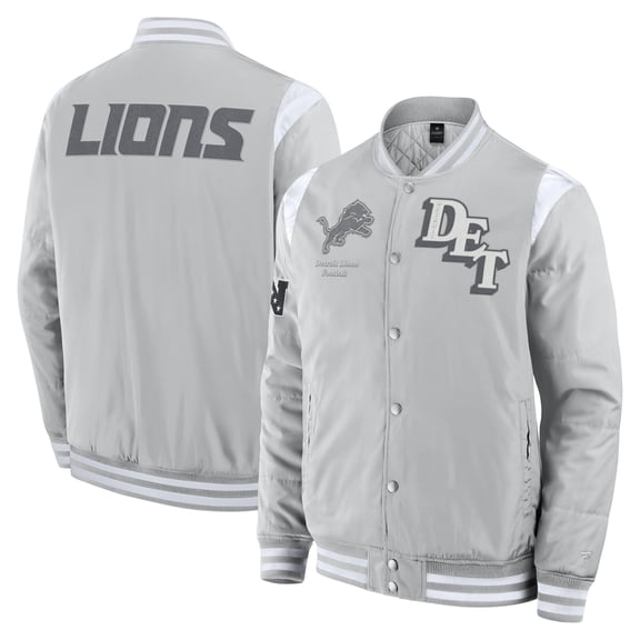 Unisex Fanatics Gray Detroit Lions Elements Elite Full-Snap Jacket