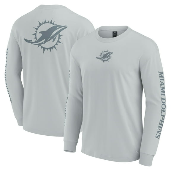 Unisex Fanatics Gray Miami Dolphins Elements Strive Long Sleeve T-Shirt