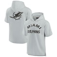 thumbnail image 1 of Unisex Fanatics Gray Miami Dolphins Elements Super Soft Fleece Short Sleeve Pullover Hoodie, 1 of 3