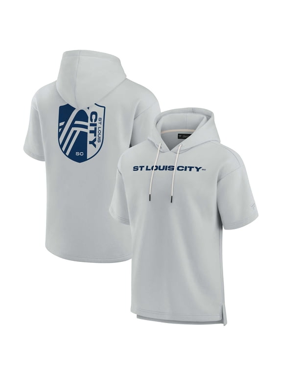 Unisex Fanatics Gray St. Louis City SC Elements Super Soft Fleece Short Sleeve Pullover Hoodie