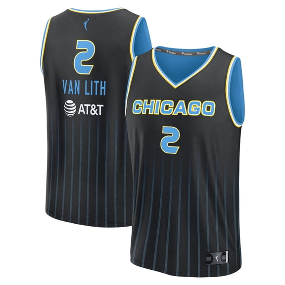 Unisex Fanatics Hailey Van Lith Black Chicago Sky 2025 WNBA Draft Explorer Edition Fast Break Replica Jersey