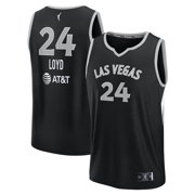 Unisex Fanatics Jewell Loyd Black Las Vegas Aces Explorer Edition Fast Break Replica Jersey