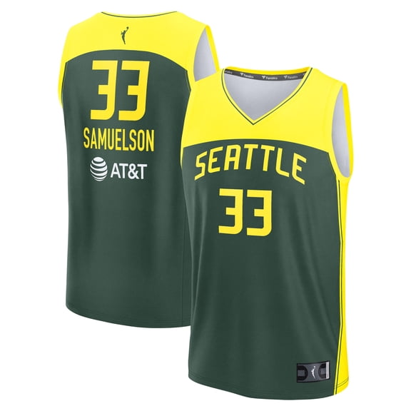 Youth Fanatics Katie Lou Samuelson Green Seattle Storm Explorer Edition Fast Break Replica Jersey