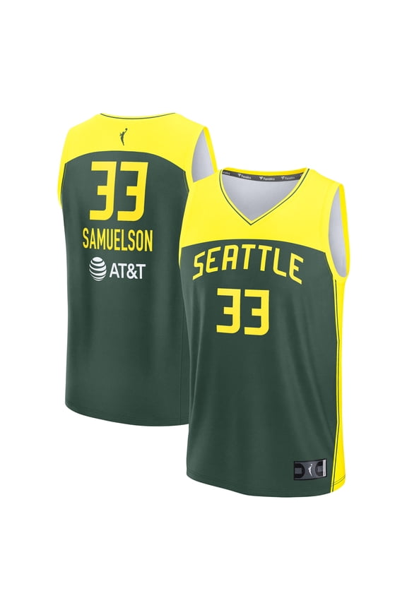 Youth Fanatics Katie Lou Samuelson Green Seattle Storm Explorer Edition Fast Break Replica Jersey