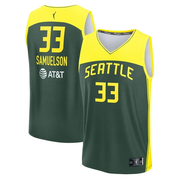 Unisex Fanatics Katie Lou Samuelson Green Seattle Storm Explorer Edition Fast Break Replica Jersey