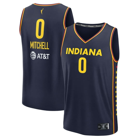 Unisex Fanatics Kelsey Mitchell Navy Indiana Fever Explorer Edition Fast Break Replica Jersey