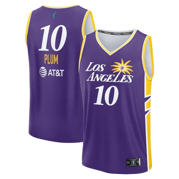 Youth Fanatics Kelsey Plum Purple Los Angeles Sparks Explorer Edition Fast Break Replica Jersey