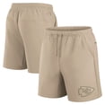 thumbnail image 1 of Unisex Fanatics Khaki Kansas City Chiefs Elements Super Soft Fleece Shorts, 1 of 3