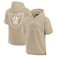 thumbnail image 1 of Unisex Fanatics Khaki Las Vegas Raiders Elements Super Soft Fleece Short Sleeve Pullover Hoodie, 1 of 3