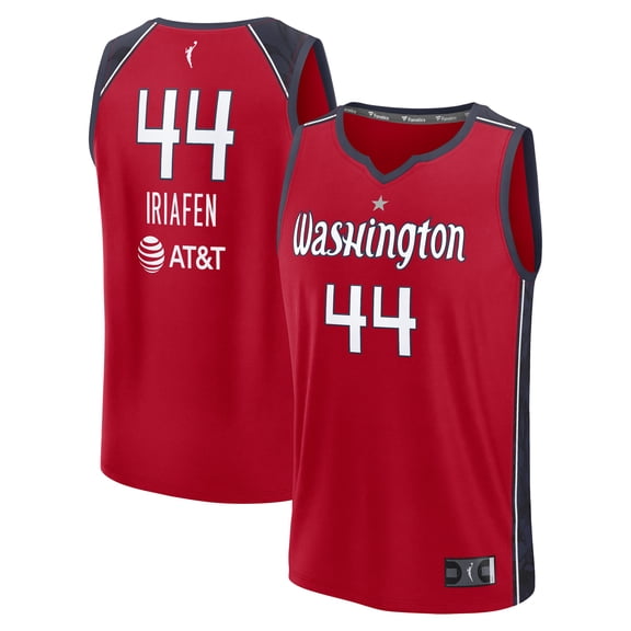 Unisex Fanatics Kiki Iriafen Red Washington Mystics Explorer Edition Fast Break Replica Jersey