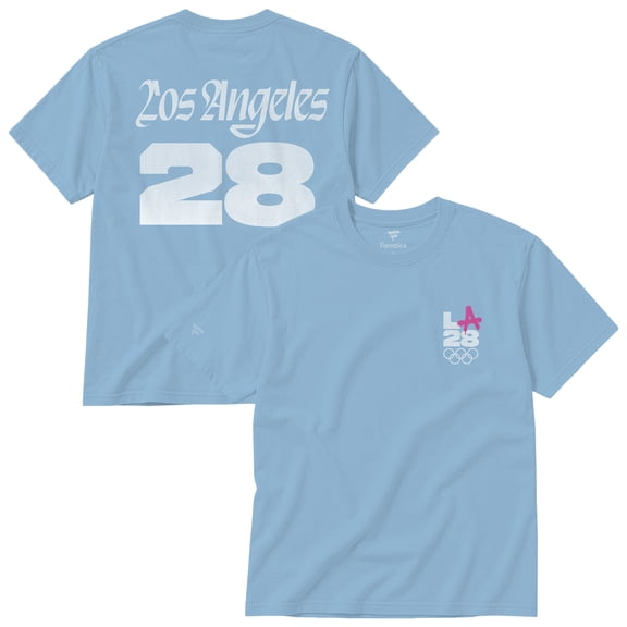 Unisex Fanatics Light Blue LA28 Summer Olympics Superbloom Color Bar T-Shirt
