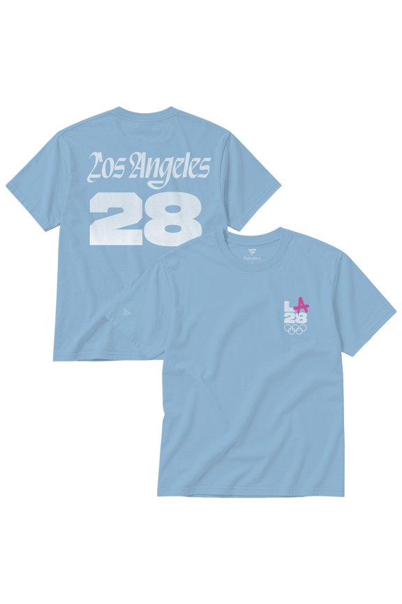 Unisex Fanatics Light Blue LA28 Summer Olympics Superbloom Color Bar T-Shirt