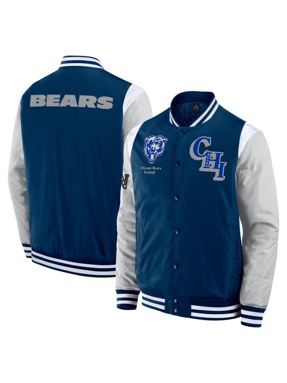 Unisex Fanatics Navy Chicago Bears Elements Elite Full-Snap Jacket